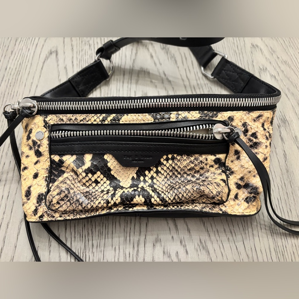 Rag & Bone Elliot Snake Embossed Leather Fanny Pack ***Like New - Picture 6 of 12